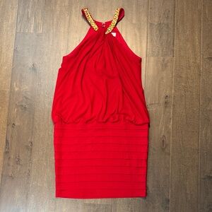 Cache Vibrant Red Dress